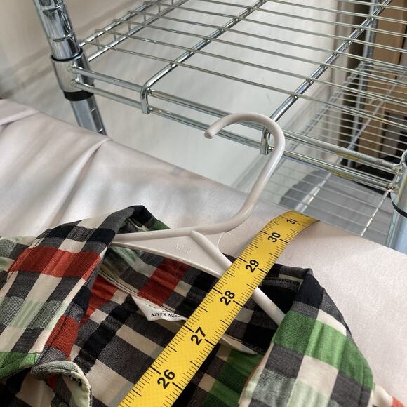 VTG 70’s Koret Of California Koratron Women’s Plaid Button Up Shirt Est. Size XL - Picture 3 of 12